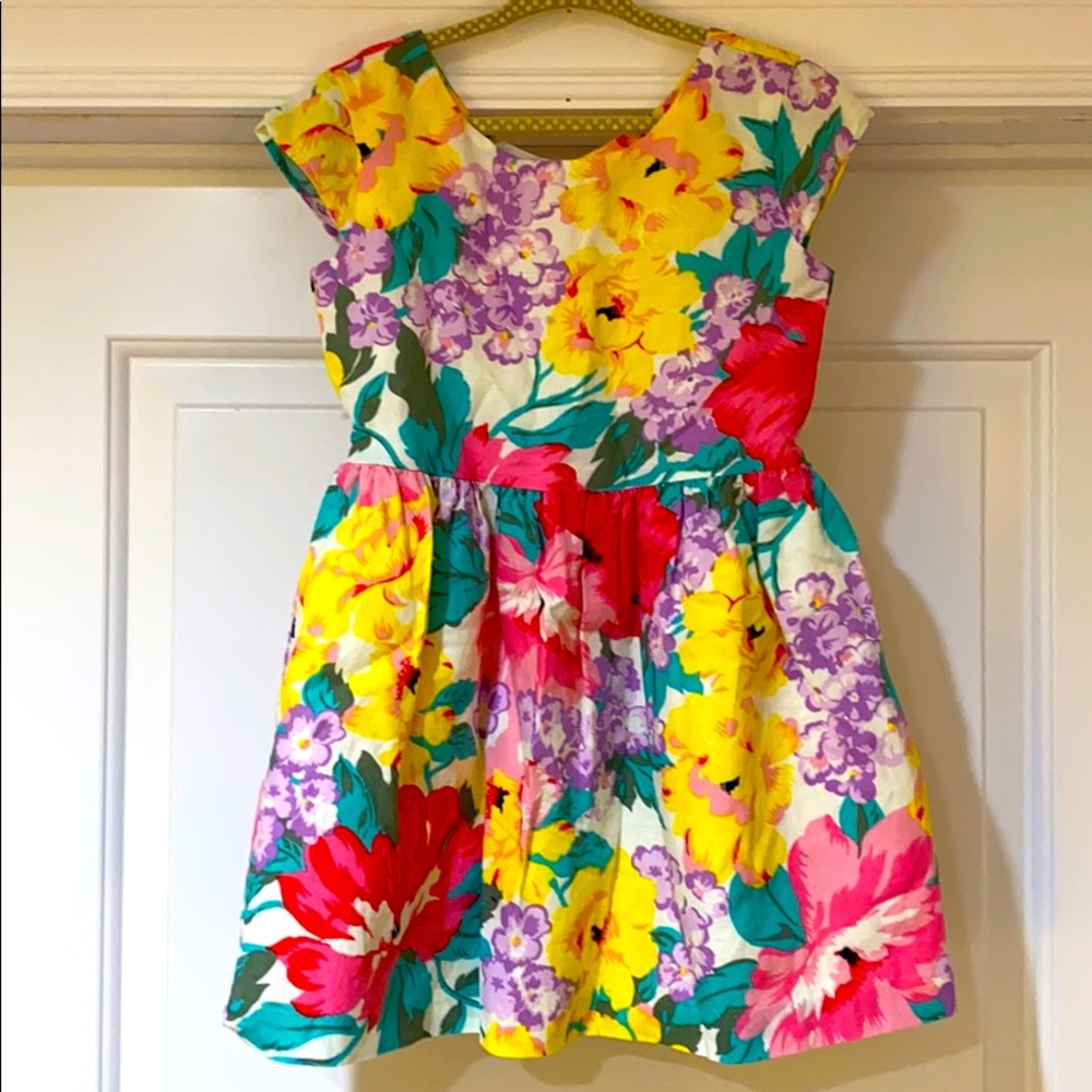 GAP girls XS Floral cap sleeve dress